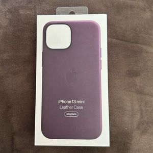 Apple iPhone 13 Mini Leather Case in Dark Cherry